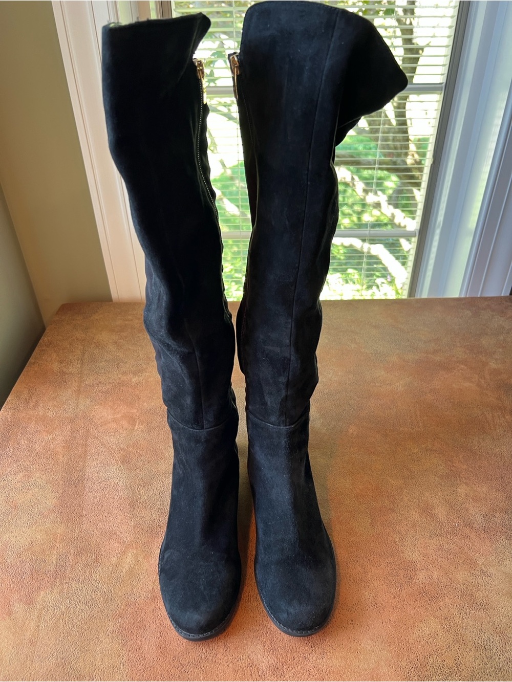 Marc Fisher Black Suede Over-the-Knee Boots size 6.5